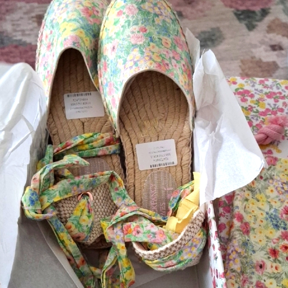 LoveShackFancy Manebi Espadrilles In Rainbow Sky Sz 39